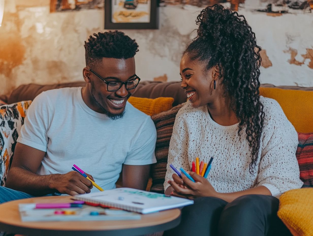 Couples enjoying a positive moment together