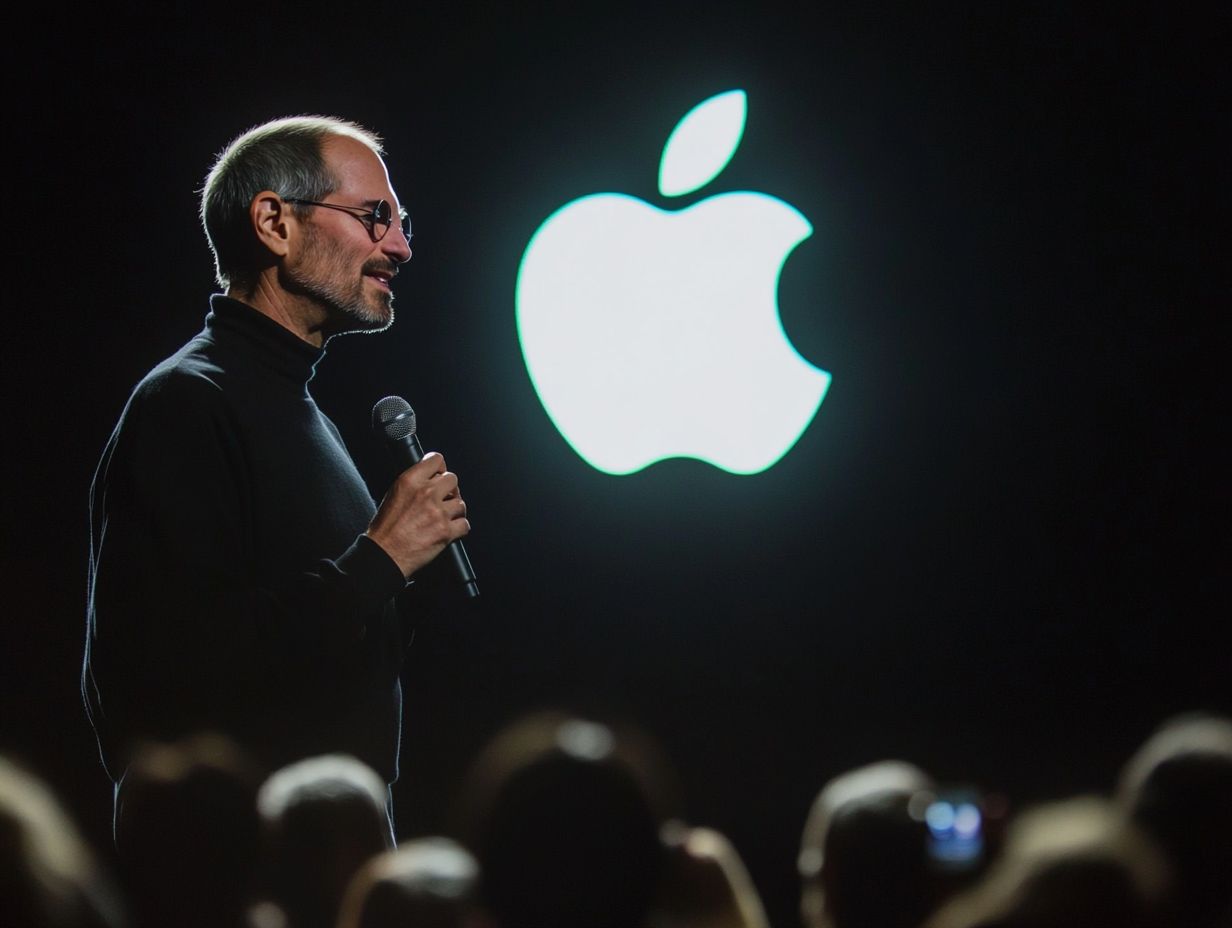 Infographic summarizing key lessons from Steve Jobs' life.