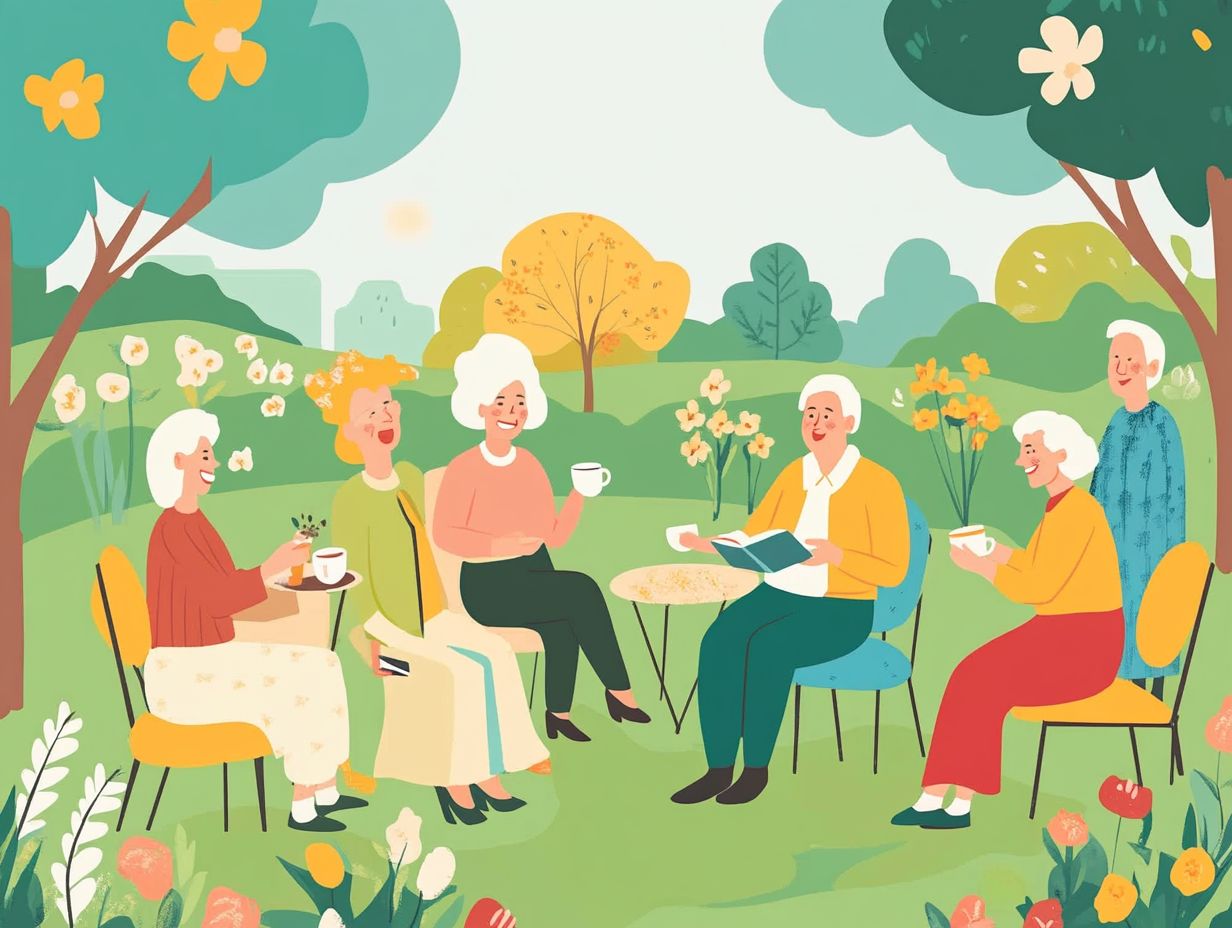 Illustration showing benefits of positive thinking for seniors