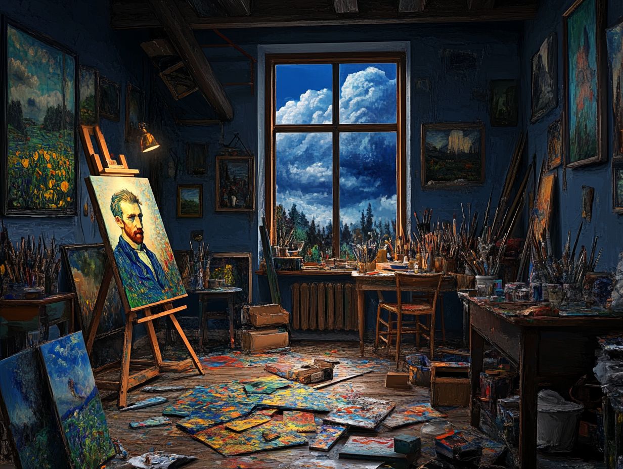 Image depicting key takeaways about Vincent van Gogh's life.