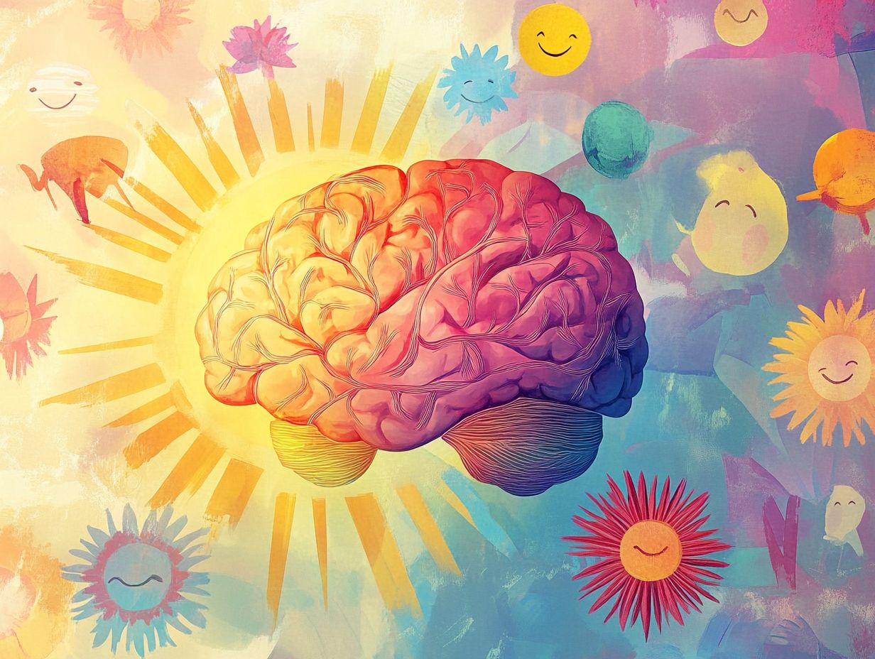 How does positive thinking affect the brain?