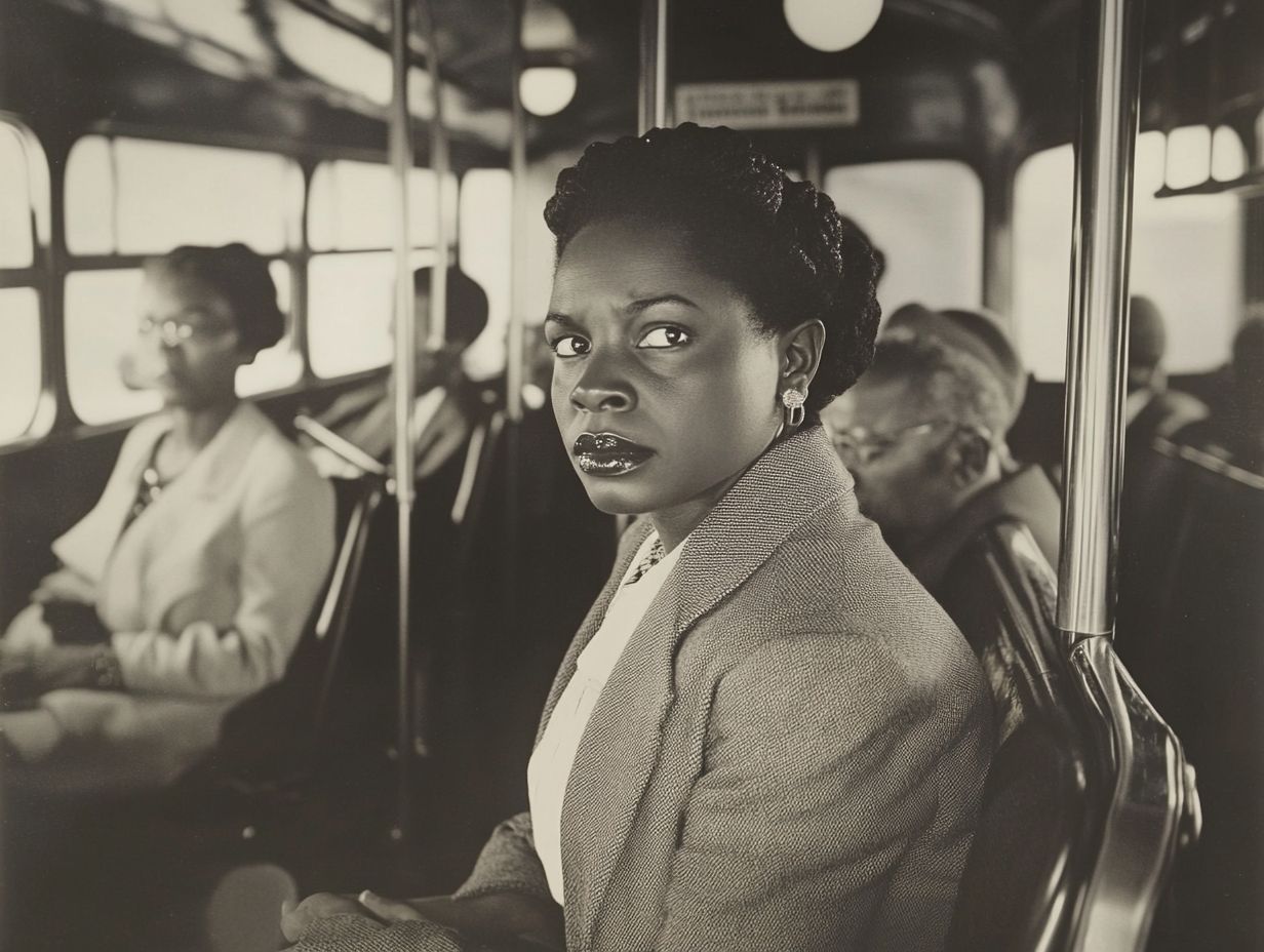 Rosa Parks advocating for civil rights